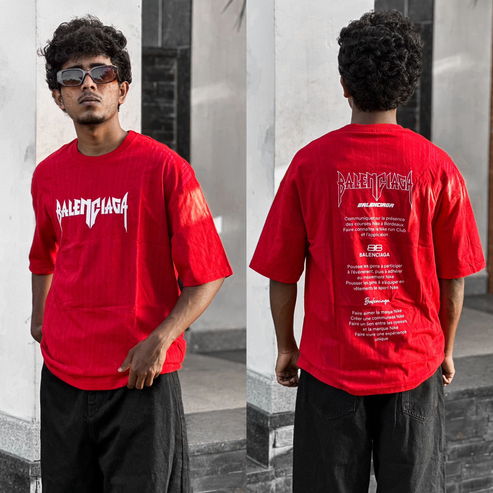 Balanciaga spray washed backprinted tees